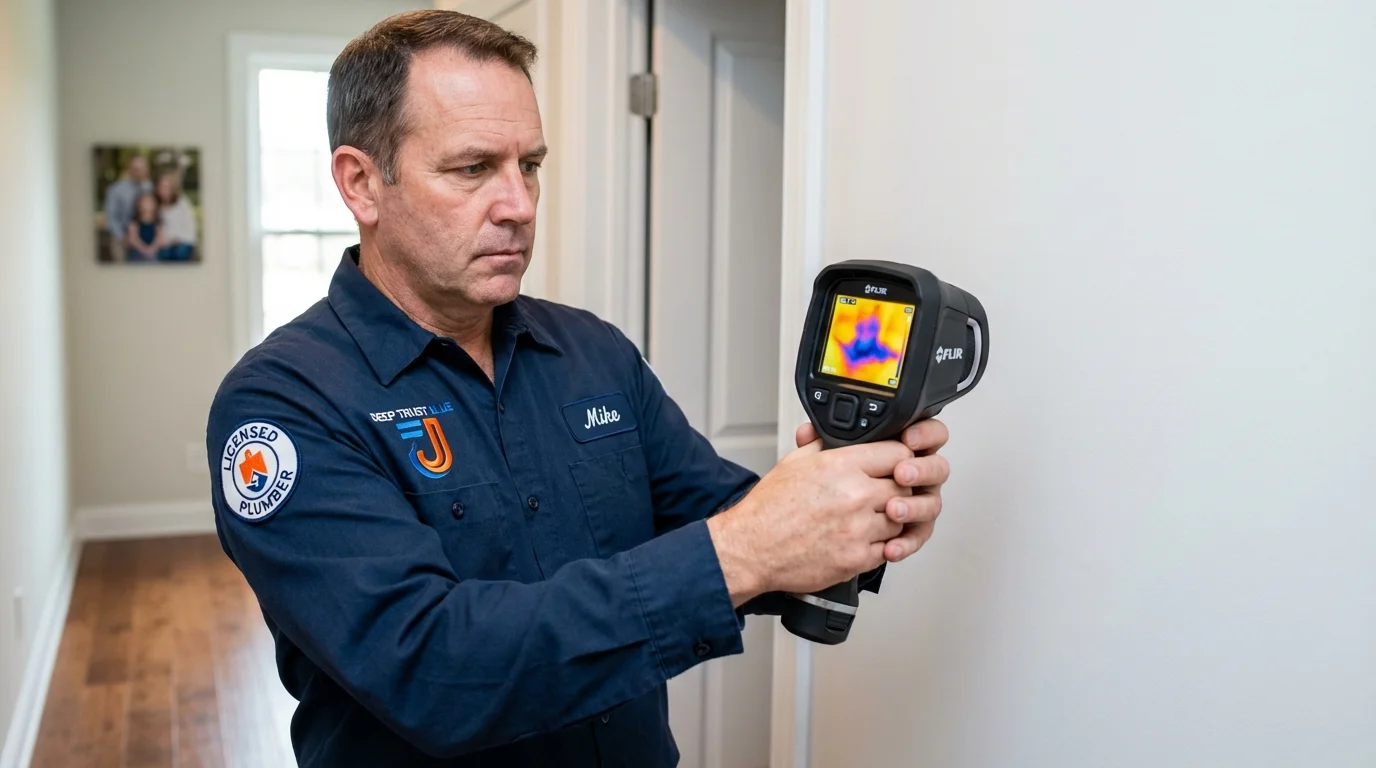 Thermal imaging leak detection by Johns Plumbing LLC in Lake Nebagamon